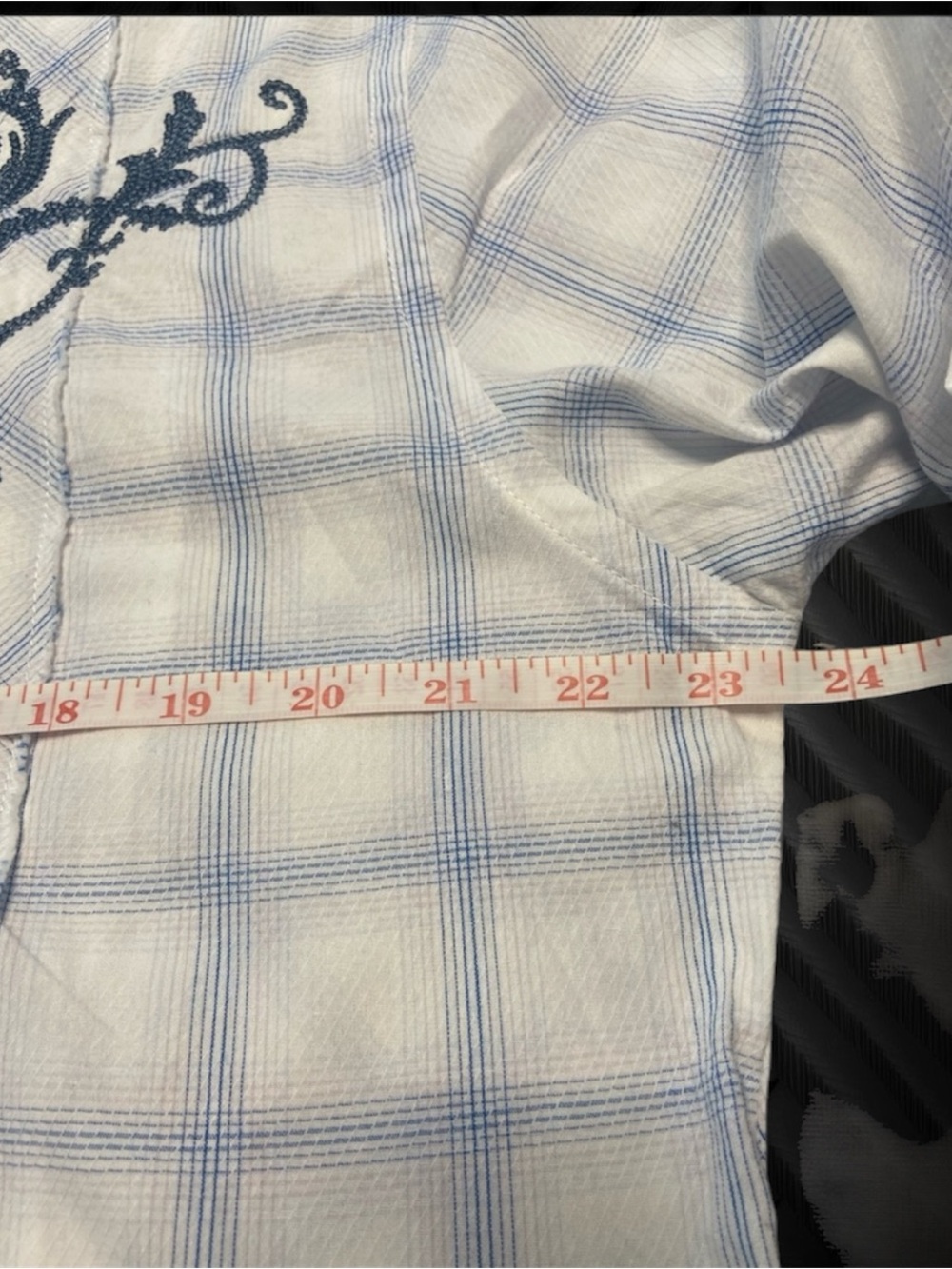 English Laundry Men’s XL Embroidered Button Down Shirt Plaid Designer Casual - Picture 15 of 15
